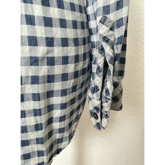 Rails Top Button Down Plaid Carter Mini Check Blue - Picture 9 of 11